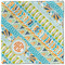 Teal Ribbons & Labels Cloth Napkins - Personalized Lunch (Single Full Open)