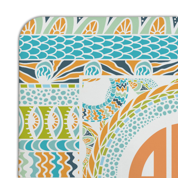 Teal Ribbons & Labels Coaster Set - DETAIL