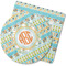 Teal Ribbons & Labels Rubber Backed Coaster (Personalized)