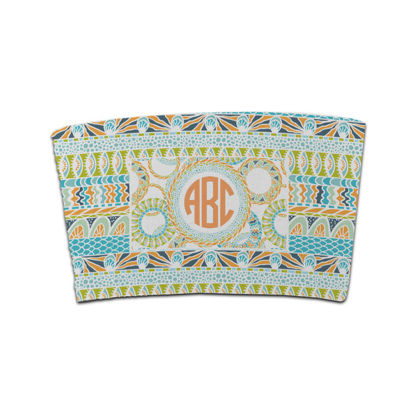 Custom Teal Ribbons & Labels Coffee Cup Sleeve (Personalized)