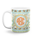 Teal Ribbons & Labels Coffee Mug (Personalized)