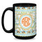Teal Ribbons & Labels Coffee Mug - 15 oz - Black