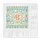 Teal Ribbons & Labels Embossed Decorative Napkins (Personalized)