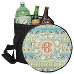 Teal Ribbons & Labels Collapsible Cooler & Seat (Personalized)