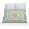 Teal Ribbons & Labels Comforter - King (Personalized)