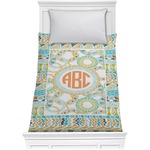 Teal Ribbons & Labels Comforter - Twin XL (Personalized)