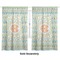 Teal Ribbons & Labels Curtains
