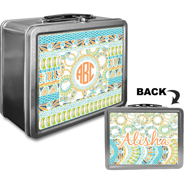 Teal Ribbons & Labels Custom Lunch Box / Tin Approval