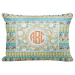 Teal Ribbons & Labels Decorative Baby Pillowcase - 16"x12" w/ Monogram