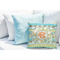 Teal Ribbons & Labels Decorative Pillow Case - LIFESTYLE 2