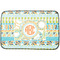 Teal Ribbons & Labels Dish Drying Mat w/ Monogram