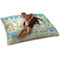 Teal Ribbons & Labels Dog Bed - Small LIFESTYLE