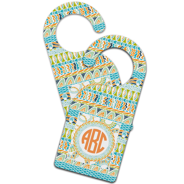 Teal Ribbons & Labels Door Hanger - MAIN