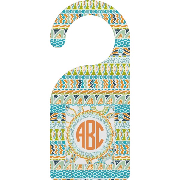 Custom Teal Ribbons & Labels Door Hanger (Personalized)