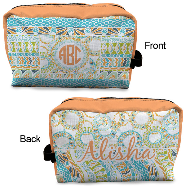 Teal Ribbons & Labels Dopp Kit - Approval