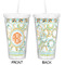 Teal Ribbons & Labels Double Wall Tumbler with Straw - Approval