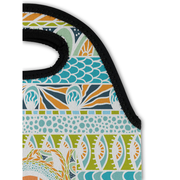 Teal Ribbons & Labels Double Wine Tote - Detail 1 (new)