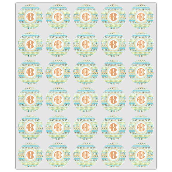 Teal Ribbons & Labels Drink Topper - XSmall - Set of 30