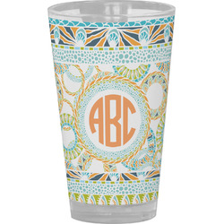Teal Ribbons & Labels Pint Glass - Full Color (Personalized)