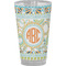 Teal Ribbons & Labels Pint Glass - Full Color - Front View