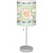Teal Ribbons & Labels Lamp with Drum Shade (Personalized)