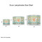 Teal Ribbons & Labels Drum Lampshades - Sizing Chart