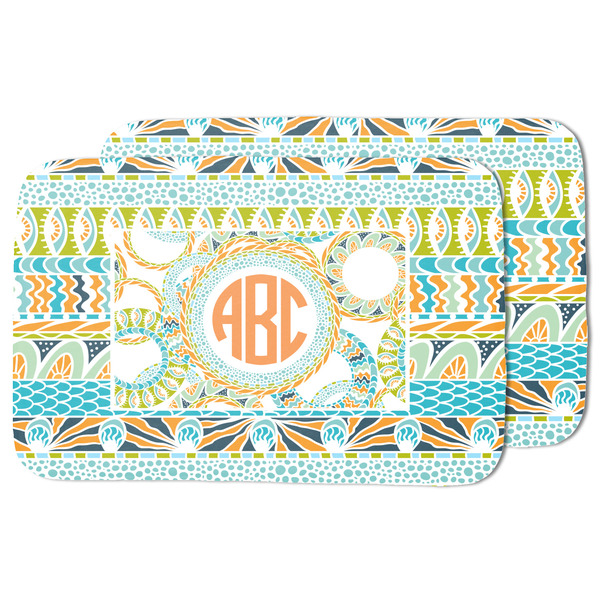 Teal Ribbons & Labels Drying Dish Mat - MAIN