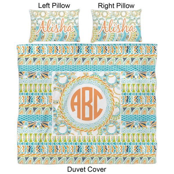 Teal Ribbons & Labels Duvet Cover Set - King - Approval