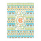 Teal Ribbons & Labels Duvet Cover - Twin - Front