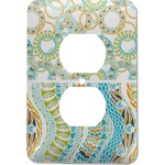 Teal Ribbons & Labels Electric Outlet Plate (Personalized)