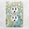Teal Ribbons & Labels Electric Outlet Plate - LIFESTYLE
