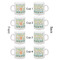 Teal Ribbons & Labels Espresso Cup Set of 4 - Apvl