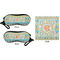 Teal Ribbons & Labels Eyeglass Case & Cloth (Approval)