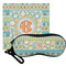 Teal Ribbons & Labels Eyeglass Case & Cloth (Personalized)