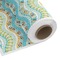 Teal Ribbons & Labels Fabric by the Yard on Spool - Main