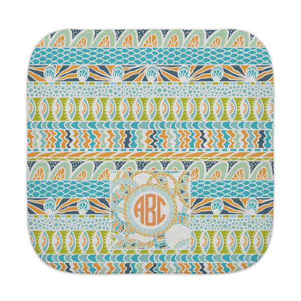 Custom Teal Ribbons & Labels Face Towel (Personalized)