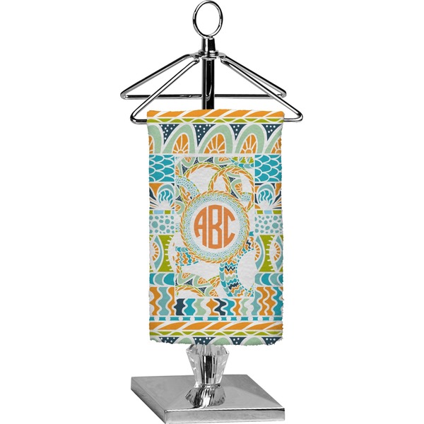 Custom Teal Ribbons & Labels Finger Tip Towel - Full Print (Personalized)