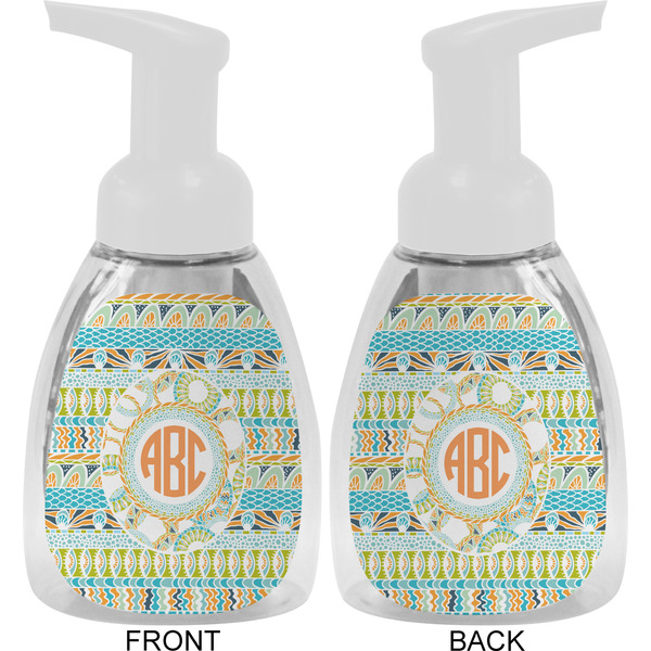 Teal Ribbons & Labels Foam Soap Bottle Approval - White