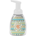 Teal Ribbons & Labels Foam Soap Bottle - White (Personalized)