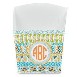 Teal Ribbons & Labels French Fry Favor Boxes (Personalized)
