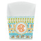 Teal Ribbons & Labels French Fry Favor Box - Front View