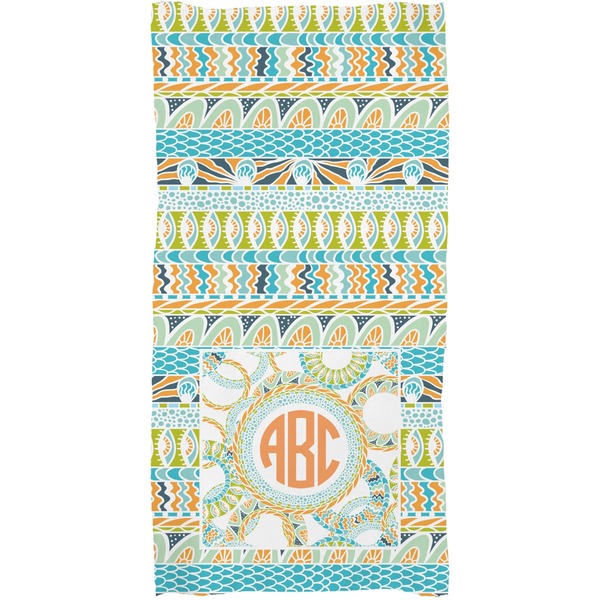 Teal Ribbons & Labels Full Sized Bath Towel - Apvl
