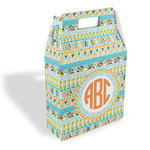 Teal Ribbons & Labels Gable Favor Box (Personalized)
