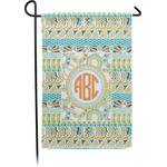 Teal Ribbons & Labels Garden Flag (Personalized)