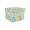Teal Ribbons & Labels Gift Boxes with Lid - Canvas Wrapped - Small - Front/Main