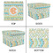 Teal Ribbons & Labels Gift Boxes with Lid - Canvas Wrapped - X-Large - Approval