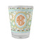 Teal Ribbons & Labels Glass Shot Glass - Standard - FRONT