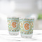 Teal Ribbons & Labels Glass Shot Glass - Standard - LIFESTYLE