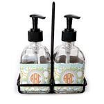 Teal Ribbons & Labels Glass Soap & Lotion Bottle Set (Personalized)