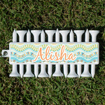 Teal Ribbons & Labels Golf Tees & Ball Markers Set (Personalized)
